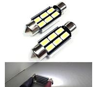 SOCAL-LED 2x 4210 42mm Festoon LED Bulbs Canbus 6W High Power Bright SMD 5730 Interior Dome Light, Map Light, White