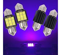SOCAL-LED 4X 31mm Festoon LED Bulb Canbus Super Bright 3030 Chipset Car Interior Dome Light DE3175 Map Light, Purple