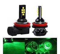SOCAL-LED LIGHTING - 2X H11 H8 LED Fog Light Bulb for Powersports Advanced 3030 SMD Bright Colorful Daytime Running DRL Lamp, Green