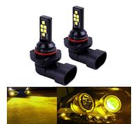 SOCAL-LED LIGHTING 2x HB3 H10 9005 9145 LED Fog Light Bulb Advanced 3030 SMD Bright Colorful Daytime Running DRL Lamp, Light Yellow