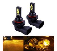 SOCAL-LED LIGHTING 2x HB3 H10 9005 9145 LED Fog Light Bulb Advanced 3030 SMD Bright Colorful Daytime Running DRL Lamp, Amber Yellow