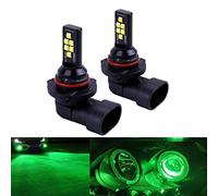 SOCAL-LED LIGHTING 2x HB4 9006 LED Fog Light Bulb Advanced 3030 SMD Bright Colorful Daytime Running DRL Lamp, Green