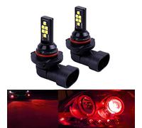 SOCAL-LED LIGHTING 2x HB4 9006 LED Fog Light Bulb Advanced 3030 SMD Bright Colorful Daytime Running DRL Lamp, Red