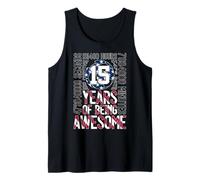 SOCCER 15 YEARS OF BEING AWESOME SOCCER 15TH BIRTHDAY Tank Top