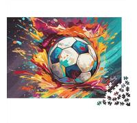 Soccer 300 Pieces World Cup Jigsaw Puzzles for Adults Fun Toy Intellectual Game Stress Relief Education Game Home Decoration Premium & Durable (300pcs (40x28cm))