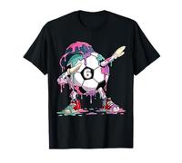 Soccer 6 Year Old Ice Cream Drip 6th Birthday Boy Number 6 T-Shirt