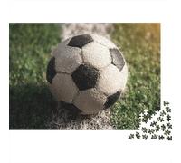 Soccer-ball 1000 Pc Cardboard DIY Classic-stadium-style Jigsaw, Concentration Training Teens, Stress Relief, Vibrant Colours & After-School Fun 38x26cm/1000pcs