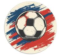 Soccer Ball 1000 Pieces Round Puzzles for Adults And Kids Jigsaw Puzzle Creative Difficult Hard Challenging 1000pcs (67.5x67.5cm)