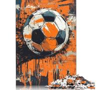 Soccer Ball Abstract Art Puzzles for Adults & Teenagers Puzzles for Adults & Teenager Fun Puzzles Games 500pcs (52x38cm)
