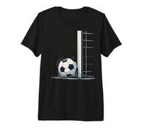 Soccer Ball at Goal Sport Illustration Premium T-Shirt