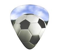 Soccer Ball Background Guitar Paddle Set Of 12, Suitable For Guitar, Yukri, 3 Thicknesses