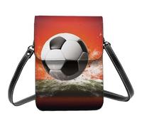 Soccer Ball Background Small Crossbody Bags For Women Cell Phone Purse Pu Leather Wallet Bag With Shoulder Strap