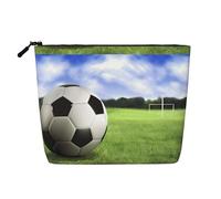 Soccer Ball Background Waterproof Large Capacity with Zipper Travel Business Trip Home Multifunctional Makeup Bag Storage Bag Coin Purse