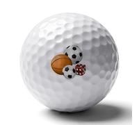 Soccer Ball Basketball Game Funny Printed Golf Ball Personalized Practice Balls Cool Accessories Gifts for Golfers Dads Men Women
