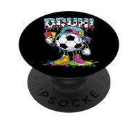 Soccer Ball Bruh Ice Cream Drip Funny Sport Humor PopSockets Adhesive PopGrip