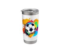 Soccer Ball Color Graffiti Stainless Steel Insulated Tumbler