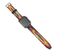 Soccer Ball Cute Leather Watch Strap Compatible with IWatch Sport Replacement Band for Men Women