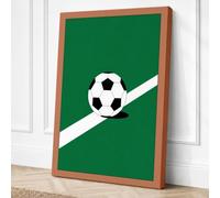Soccer Ball Divided Canvas Wall Art Print 18x12 Inch (46 x 30 cm)