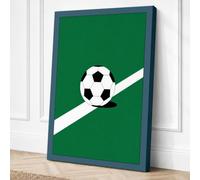 Soccer Ball Divided Canvas Wall Art Print 18x12 Inch (46 x 30 cm)