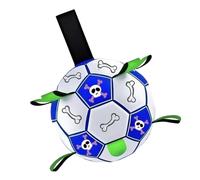 Soccer Ball Dog Toy | Outdoor Dog Training Toy Soccer Ball | Tug of War Companion Animals Playing Supplies for Lawn Garden Backyard Park Small Medium Large Breeds