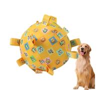 Soccer Ball Dog Toy - Squeaky Dog Ball Toy | Dog Chew Toys with Straps, Interactive Dog Toys for Small & Medium Dogs, Funny Dog Ball Toys