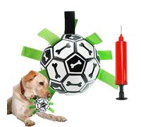 Soccer Ball Dog Toy,Tug of War Dog Football - Outdoor Boredom Buster, Pup Chew, Indestructible Puppy Water Toy for Keep Them Busy
