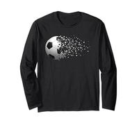 Soccer Ball Exploding Hearts Player Design Long Sleeve T-Shirt