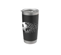 Soccer Ball Exploding Hearts Player Design Stainless Steel Insulated Tumbler