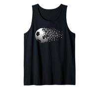 Soccer Ball Exploding Hearts Player Design Tank Top