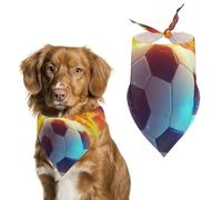 Soccer Ball Funny Dog Bandanas Adjustable Pet Neckerchief Summer Triangle Scarf for Small Medium Large Pets