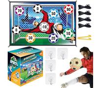 Soccer Ball Game Mat Set, Indoor Outdoor Backyard Toss Footballs Goal Game, Soccer Training Equipment Set With 1 Ball, 1 Flannel Target, And 2 Ground Stakes, For Kids Sport Toy
