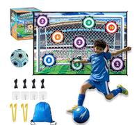 Soccer Ball Game Set, Football Accuracy Target Game, Foldable Football Goals Toy with a Soft Velcro Balls, Indoor/Outdoor Develop Hand-Eye Coordination, Soccer Gifts for Boys (C)