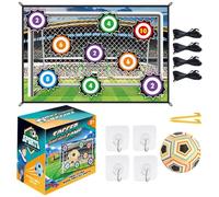 Soccer Ball Game Set For Kids | Indoor Outdoor Toss Soccer Goal Game With Foldable Mat Goals & Ball | Kids Activity Mat Inflatable Balls And Score Targets Birthday Gift For Boy Girl Ages 3+