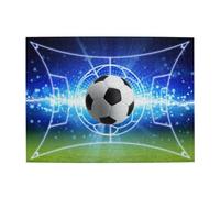 Soccer Ball Glitter Football Field,500 Pieces Puzzles for Adults-Wooden Jigsaw Puzzle for Adults Elderly
