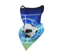 Soccer Ball Glitter Football Field Windproof Mask,Neck Gaiter Winter Motorcycle Face Cover