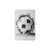 Soccer Ball Kicked Into The Wall Pattern Car Air Fresheners 4 Pcs Rectangle Hanging Aromatherapy Tablets Scented Fresheners For Bedroom Bathroom
