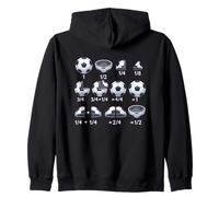 Soccer Ball Math Fraction Back to School Teacher Student Zip Hoodie