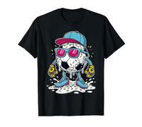 Soccer Ball Melting Ice Cream Drip Goalie Sprinkles Funny Value Graphic T-Shirt, Men, Black, L