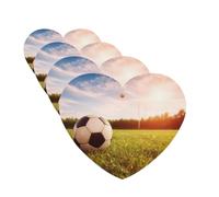 Soccer Ball On A Field Car Air Fresheners 4 Pcs Heart Shape Hanging Car Air Freshener Fragrance Scented Cards Auto Mirror Pendant Aromatherapy Tablets For Car Home Office Closet Bathroom