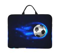 Soccer Ball On Fire, 14 Inch Laptop Sleeve, Notebook Bag Laptop Case Sleeve Briefcase with Handle