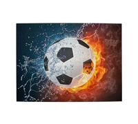 Soccer Ball On Fire And Water,500 Pieces Puzzles for Adults-Wooden Jigsaw Puzzle for Adults Elderly