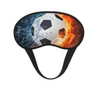 Soccer Ball On Fire and Water, Full Eye Covers Light Blocking Eye Masks Blackout Sleep Eye Muffs