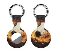 Soccer Ball On Fire Full Protective Cover Case with Keyring Silicone Skin