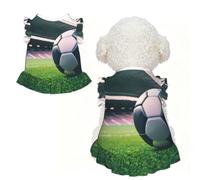 Soccer Ball Print Pet Breathable T-Shirt Skirt M