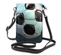 Soccer Ball Printed Small Crossbody Bags Cell Phone Purses For Women - Leather Phone Bag Credit Card Slots Cellphone Wallet
