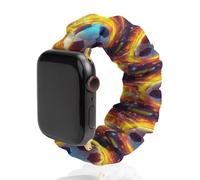 Soccer Ball Soft Elastic Scrunchie Watch Strap Compatible with IWatch Series 6 5 4 3 2 1 Printed Wristbands Bands