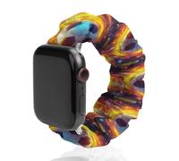 Soccer Ball Soft Elastic Scrunchie Watch Strap Compatible with IWatch Series 6 5 4 3 2 1 Printed Wristbands Bands