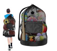 Soccer Ball Storage Bag - Heavy Duty Football Mesh Bag | Extra Large Sports Ball | Sporting Accessories Net | Pouch for Teens Women Youth Men Friends Family | Sports Volleyball Soccer | Sports Vol
