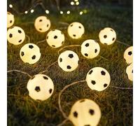 Soccer Ball String Lights,9.8 Ft String Lights for Bedroom - Waterproof Decoration, 20 LEDs Lamp for Bedroom Dorm Indoor Outdoor Party Pool Beach Camping
