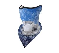 Soccer Ball Water Printed Windproof Mask,Neck Gaiter Winter Motorcycle Face Cover